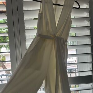 Jonathan Simkhai Cream Sleeveless Jumpsuit